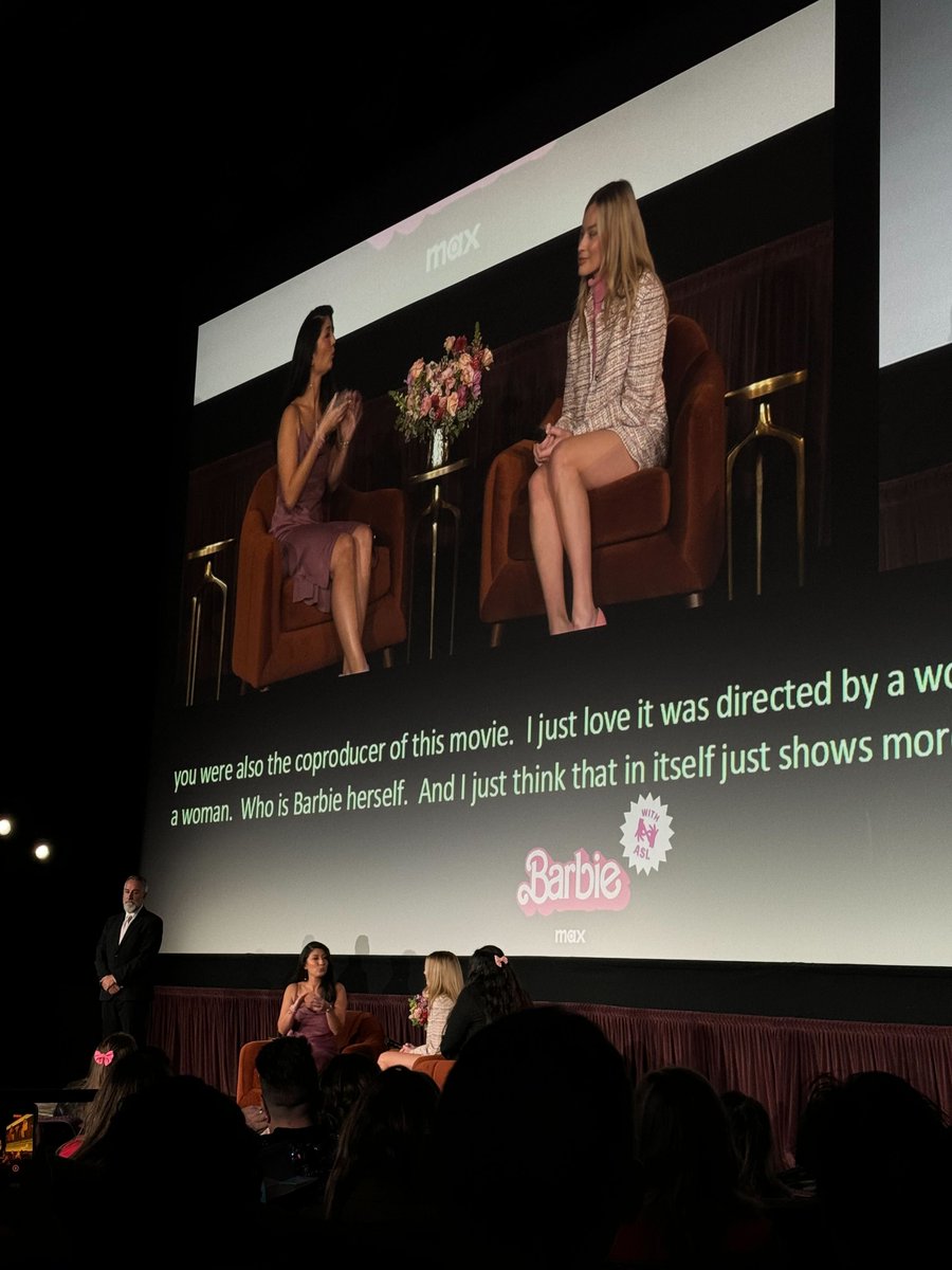 deluxe1915's tweet photo. Celebrating the release of Barbie in ASL at the screening last week! Thank you again to our partners at WBD for trusting us with this iconic project 💗

#Barbie #BarbieinASL https://t.co/neRvQLBQcP