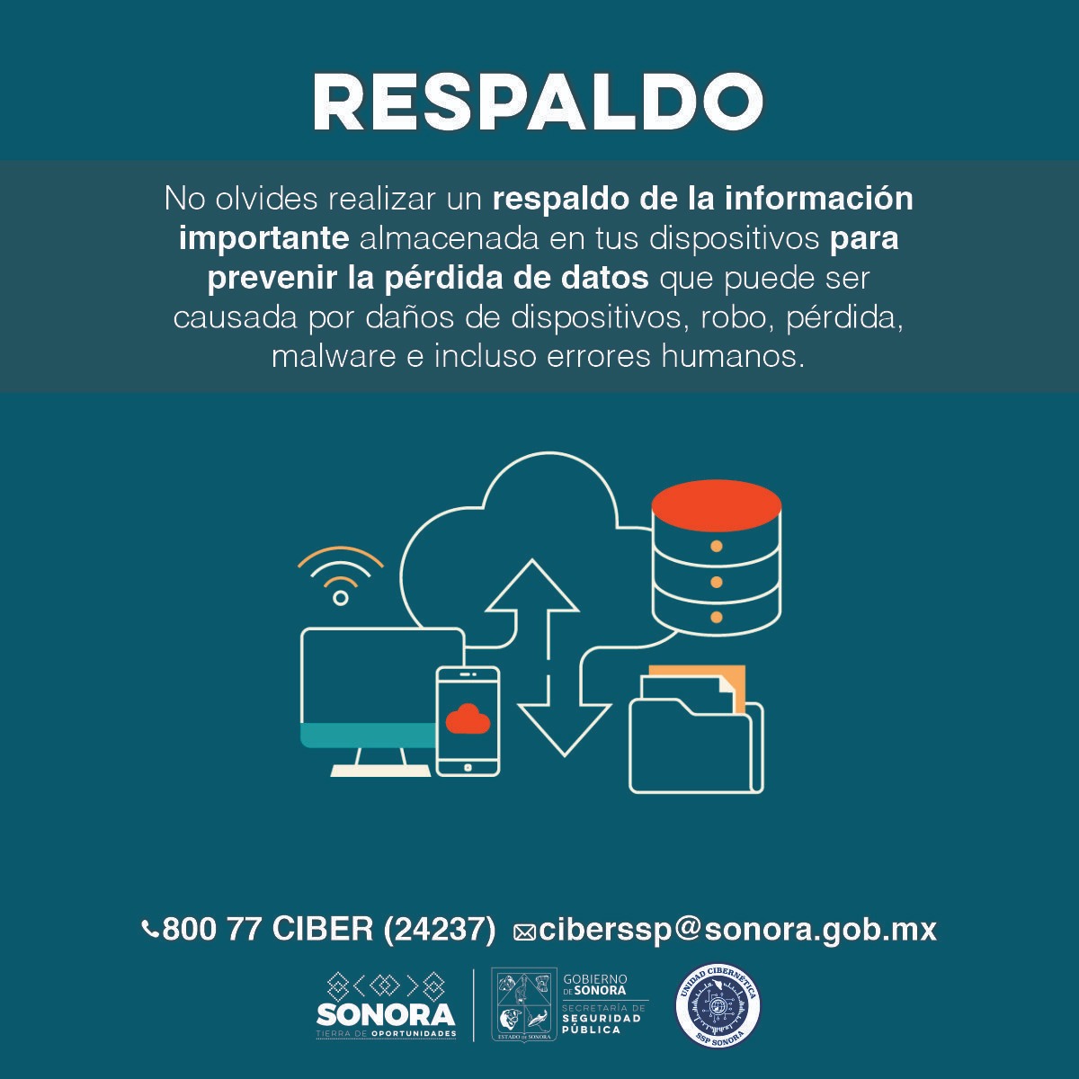 cibersonora's tweet image. #BackUpMonday 

Protege la información de tus dispositivos, te invitamos a crear la cultura de la prevención.

#InternetSeguro
#CiberSeguridadSonora 
#Ciberseguridad
