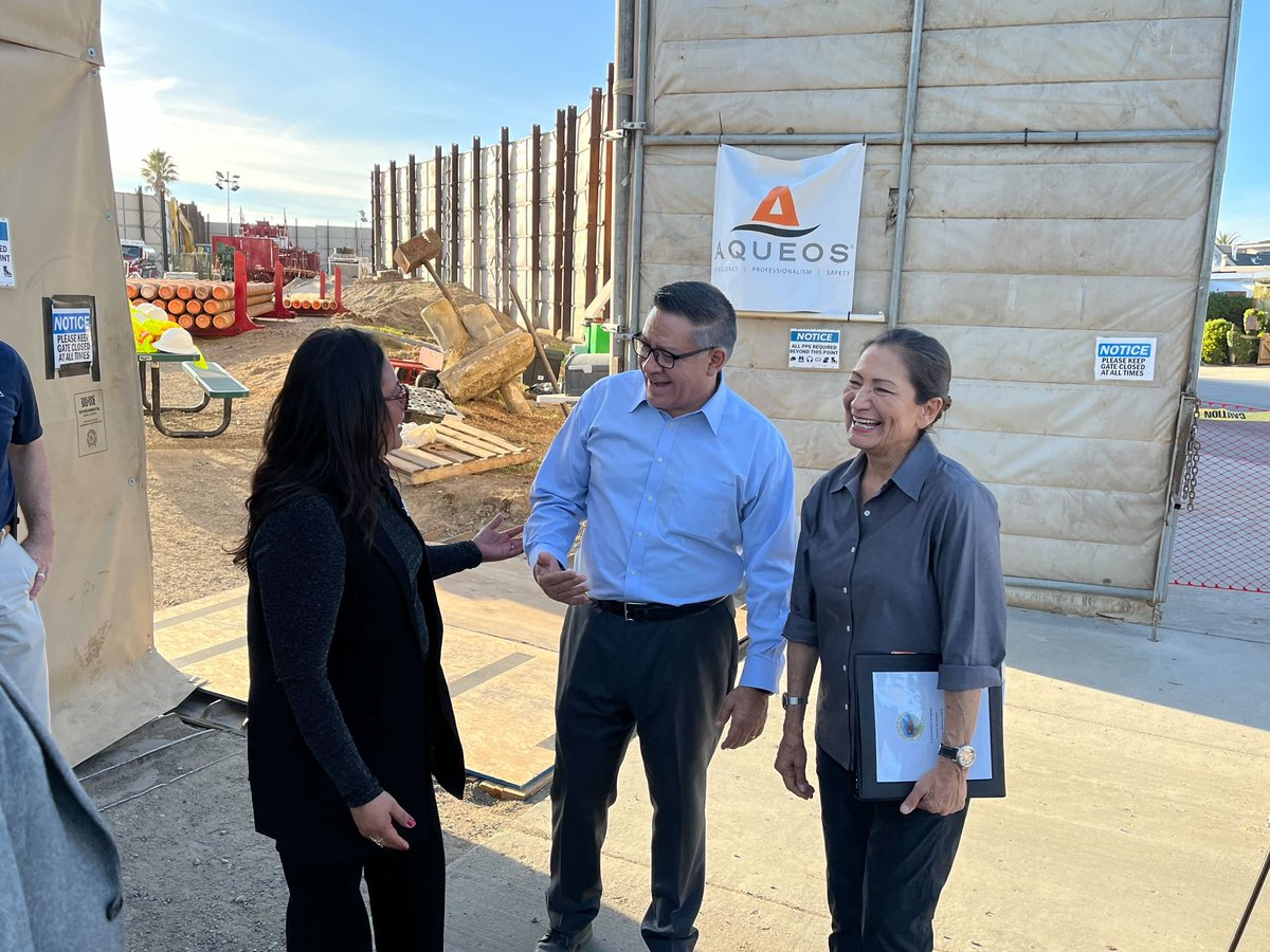 I joined @SecDebHaaland to tour the @CityofVentura WaterPure project to see how $14 million from our Bipartisan Infrastructure Law is helping to secure the future of Ventura’s water supply 🚰 $50 million+ invested in Central Coast clean water projects so far, thanks to @POTUS!