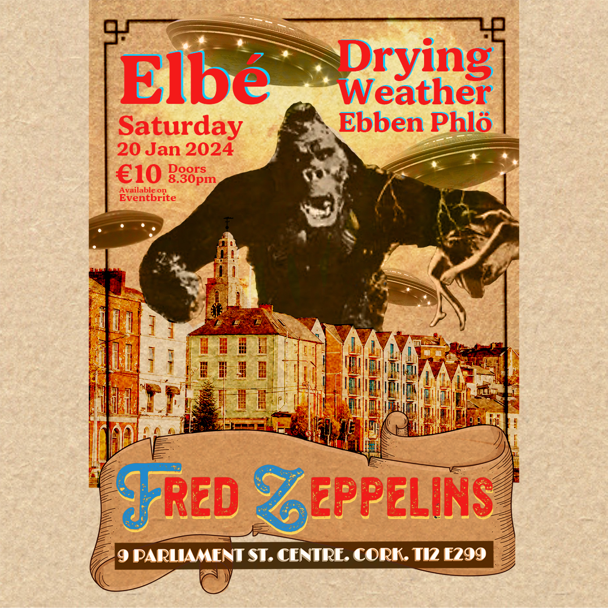 Drying Weather (@dryingweather) on Twitter photo Once more, with feeling - CORK! We are pleased to announce our gig at <a href="/FredZeppelins/">Fred Zeppelins</a> with <a href="/Elbemusic/">elbé</a> & <a href="/EbbenPhlo/">Ebben Phlö</a> has been successfully rescheduled to 20 January 🔥
It's our first ever show in the city so pop down and say hi - tickets €10 on sale now x
eventbrite.com/e/drying-weath… Once more, with feeling - CORK! We are pleased to announce our gig at <a href="/FredZeppelins/">Fred Zeppelins</a> with <a href="/Elbemusic/">elbé</a> & <a href="/EbbenPhlo/">Ebben Phlö</a> has been successfully rescheduled to 20 January 🔥
It's our first ever show in the city so pop down and say hi - tickets €10 on sale now x
eventbrite.com/e/drying-weath…