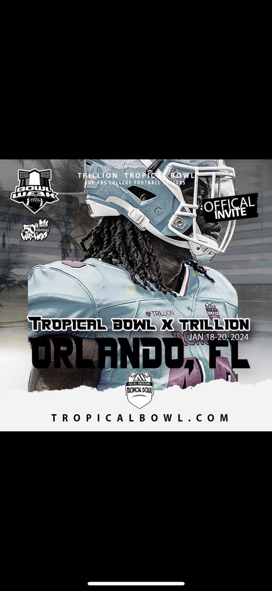 I am super stoked and proud of my college athlete, #AssantiKearney‼️He was referred to me, and in a matter of 2 weeks, I found him an credible, reputable sports agent and things have been going very well. He has been invited to the #TropicalBowl, which includes 32 NFL team scouts