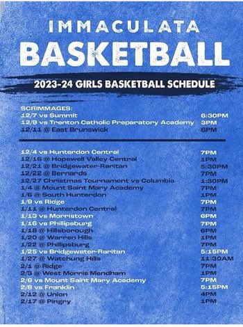 Maddie Babula (@maddiebabula) on Twitter photo Here’s my 2023-2024 high school basketball schedule! Can’t wait to play with my teammates!
<a href="/nj_panthers/">NJ Panthers</a> <a href="/NJLadiesHoops/">NJ Ladies Hoops</a> <a href="/PGHNewJersey/">Prep Girls Hoops New Jersey</a> <a href="/NCSAwbb/">NCSA Women’s Basketball Recruiting</a> Here’s my 2023-2024 high school basketball schedule! Can’t wait to play with my teammates!
<a href="/nj_panthers/">NJ Panthers</a> <a href="/NJLadiesHoops/">NJ Ladies Hoops</a> <a href="/PGHNewJersey/">Prep Girls Hoops New Jersey</a> <a href="/NCSAwbb/">NCSA Women’s Basketball Recruiting</a>