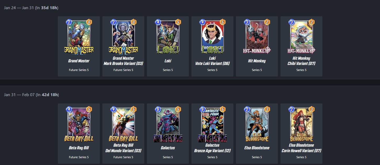 Marvel Snap Zone just posted new variants on their Twitter so I