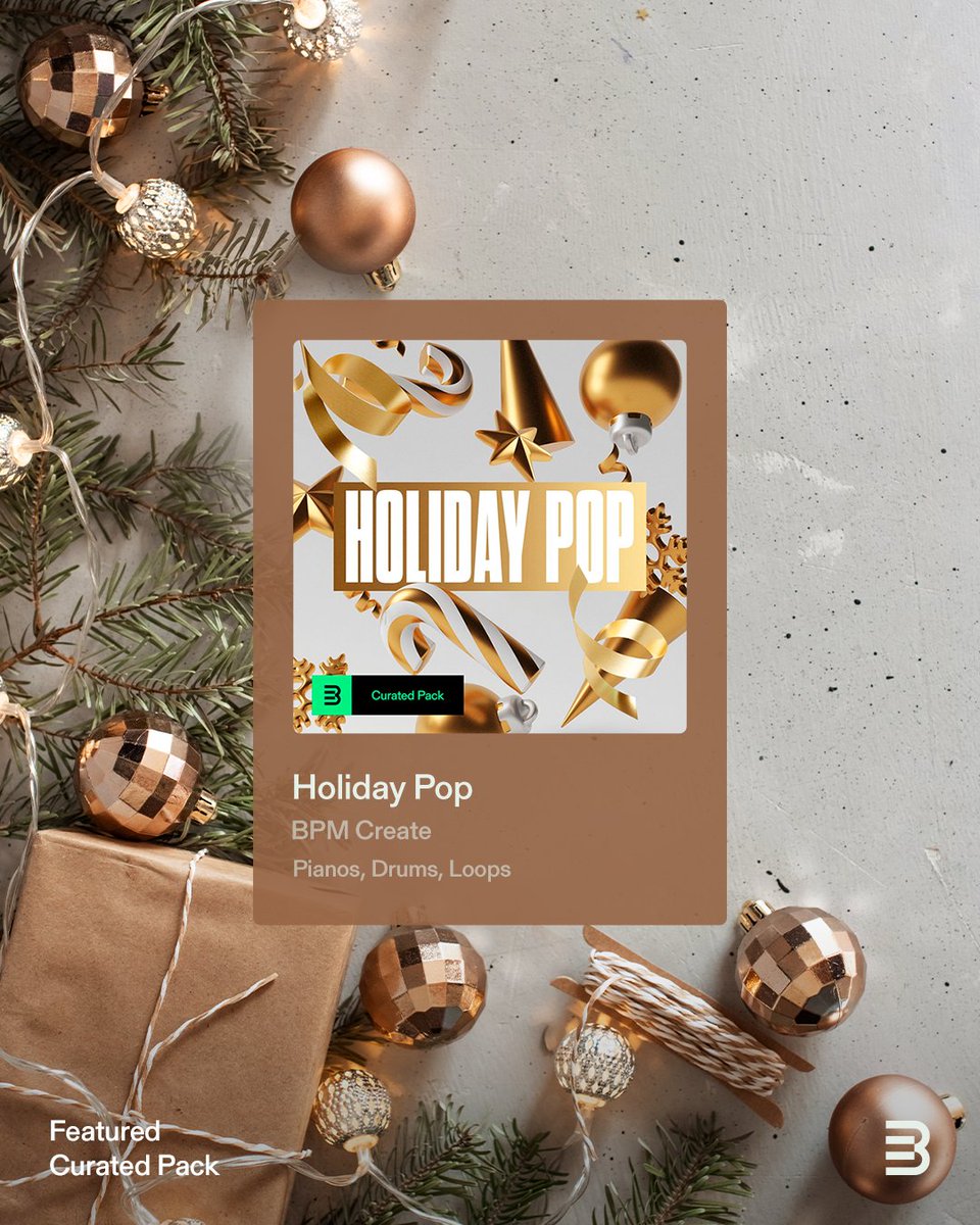 Deck the halls with cheerful drums and loops ✨🎁 Unwrap the joy of music with our new Holiday Pop curated pack – your go-to for festive rhythms and melodies! 🎄 

#HolidayVibes #MusicProduction #BPMCreate #CuratedPack #Producer #producerloops #HolidayPop