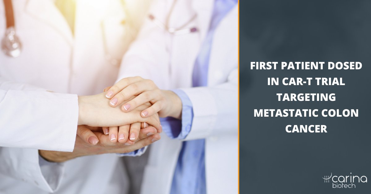 Carina is pleased to announce it has dosed the first patient in its Phase 1/2a LGR5-targeting CAR-T therapy (CNA3103) for advanced colorectal cancer, a significant milestone as Carina advances its potentially revolutionary targeted cancer treatment option: bit.ly/41wiIE0