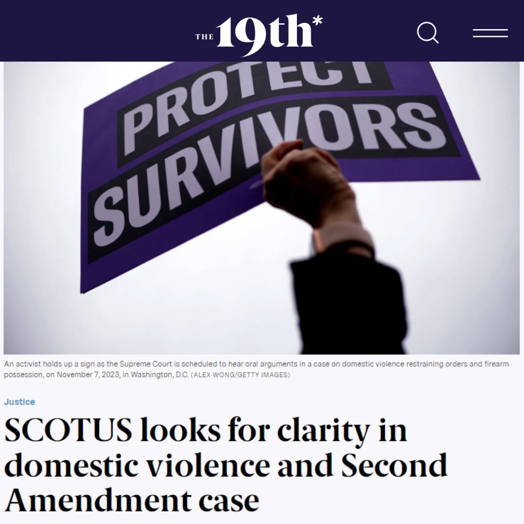 Access to a gun makes it five times more likely that a woman will die at the hands of a domestic abuser, and every month, 70 women are shot and killed by an intimate partner. buff.ly/46ROD2z #ProtectSurvivors #SupremeCourt #EndDVNow #DomesticViolenceAwareness