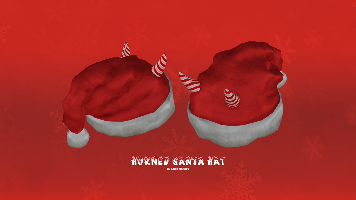 AstroMonkeyDev's tweet image. Horned Santa Hat 🎅😈

Purchase it here -&amp;gt; roblox.com/catalog/156779…

 #ROBLOX #robloxart #RobloxUGC 
#RobloxDevs #3DModel #UGC