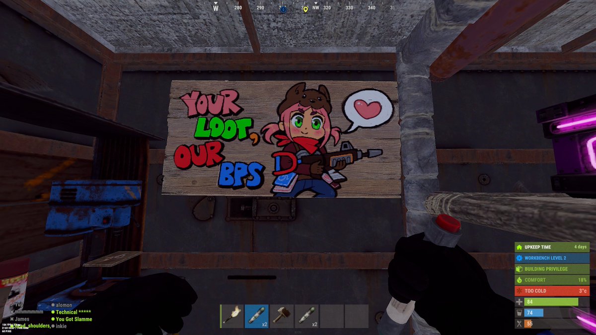 I wish @inkieheart would stream drawing her art more, I love whenever she makes signs in Rust!!