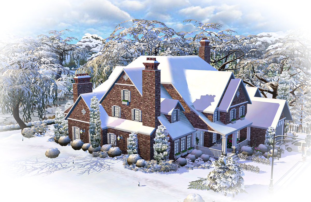 And of course I have to post a winter shot of 'The Willows' as well #TheSims #TheSims4 #ShowUsYourBuilds @TheSims @TheSimmersSquad