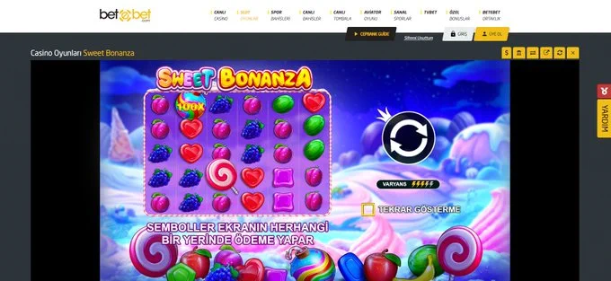 TRSweetBonanza's tweet photo. Betebet Sweet Bonanza oyunuyla tatlı bir serüvene hazır mısınız? 

Renkli ve lezzetli meyvelerin dünyasına dalın, büyük kazançlar elde edin! 🍓🍉🍇🍒 

Betebet'e gelin, Sweet Bonanza'nın tatlı heyecanını yaşayın! 👉https://t.co/kKUPukvp93

#Betebet #SweetBonanza https://t.co/4Zs0HmkdNt