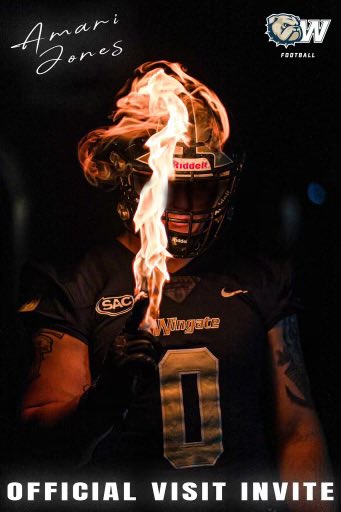 Blessed to receive an Official Visit Invite from <a href="/WingateFb/">Wingate Bulldogs Football</a> Can’t wait to get up there to meet the staff and tour the College #GoBulldogs <a href="/RockJordan15/">Coach Jordan</a> <a href="/CoachUlassin/">Nick Ulassin</a> <a href="/FloarsRandy/">Randy Floars</a> <a href="/_Coach_Williams/">Dante Williams</a> <a href="/coachflem33/">David Fleming</a> <a href="/ArcherTigersFB/">Archer Tigers Football</a> <a href="/recruitarcher/">Archer HS Recruiting</a> <a href="/NEGARecruits/">Northeast Georgia Recruits</a> <a href="/RecruitGeorgia/">Recruit Georgia</a>