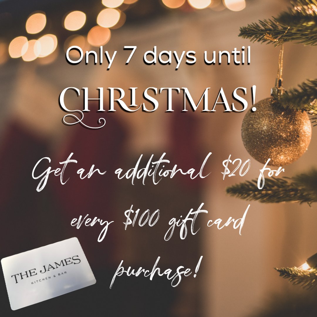 The perfect gift for friends and family!

#TheJamesBoise | #Holiday | #GiftCard | #Gifts | #GiftIdeas | #Christmas | #EatDrinkLocal | #Boise