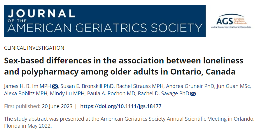 Clinicians should consider loneliness as an important risk factor in medication reviews & deprescribing efforts to minimize medication-related harms, particularly in older women @AGSJournal #deprescribing #loneliness agsjournals.onlinelibrary.wiley.com/doi/abs/10.111…