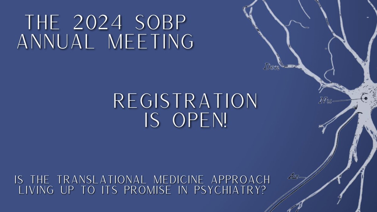 Click the link below to register for the 2024 Annual Meeting! sobp.societyconference.com/v2/