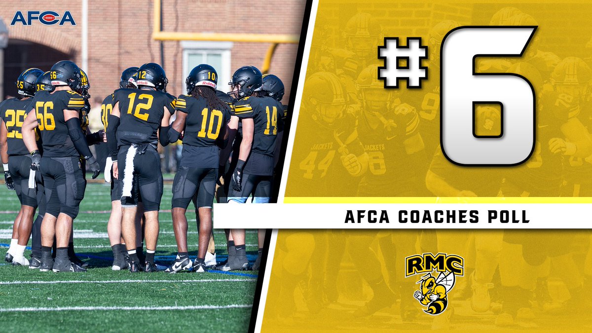 In final <a href="/WeAreAFCA/">AFCA</a> poll, <a href="/RMCfootball/">𝗥𝗔𝗡𝗗𝗢𝗟𝗣𝗛-𝗠𝗔𝗖𝗢𝗡 𝗙𝗢𝗢𝗧𝗕𝗔𝗟𝗟</a> ranked No. 6. #SWARMSZN rmcathletics.com/news/2023/12/1…