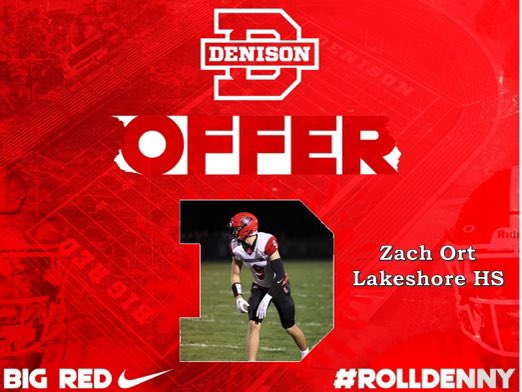 zach ort (@zachort20) on Twitter photo After a great visit and conversation with <a href="/Moses_Adam_86/">Adam Moses</a> , I am blessed to receive an offer from Denison University After a great visit and conversation with <a href="/Moses_Adam_86/">Adam Moses</a> , I am blessed to receive an offer from Denison University