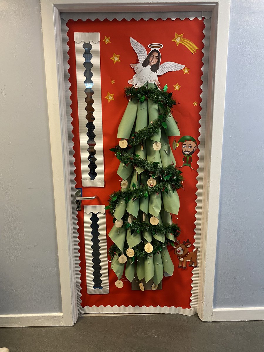 Our Christmas door this year featuring some Christmas guests <a href="/ClevedenSec42/">Cleveden Secondary School</a>