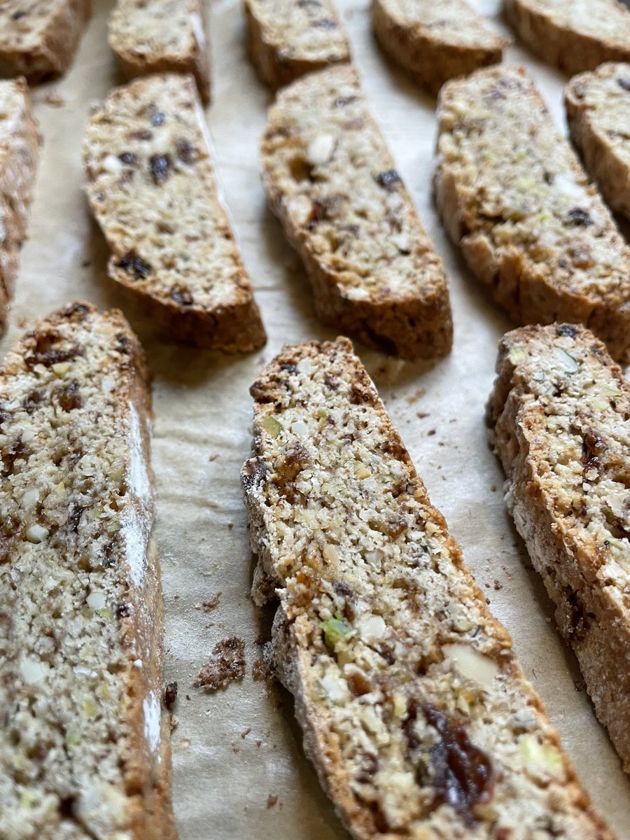 All the odds and ends of dried fruits and nuts - perfect for biscotti 🎄 🇮🇹