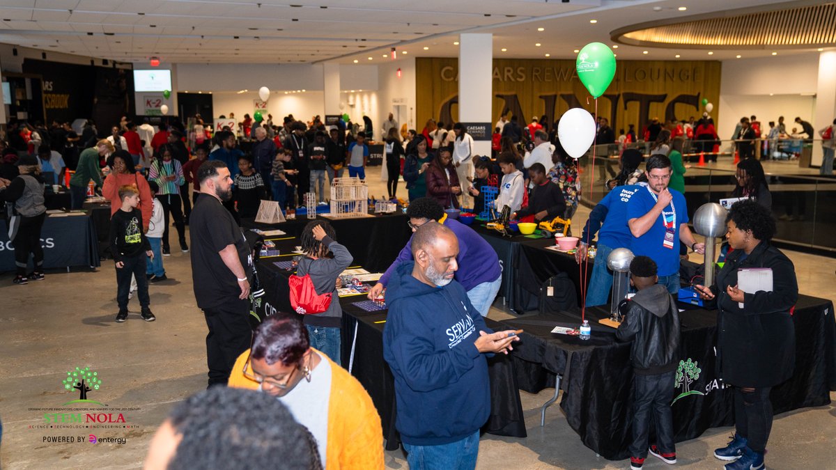 More than 1,300 K-12 students, caregivers, and volunteers engaged with us on Saturday, December 16 at our 10th annual STEM FEST! #STEMforAll #YouBelonginSTEM #STEMeducation #RLBOWL #RepresentationMatters @STEMecosystems @GeauxLASTEM