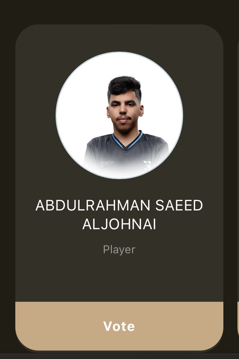 الحمدلله ترشحت لجائزه افضل لاعب باتل رويال لعام 2023 
وهذا رابط التصويت وما استغني عن دعمكم وان شاءالله تكون من نصيبي للمره الثانيه 🤍
saudiesports.sa/tournaments/se…
#حفل_جوائز_الرياضات_الإلكترونية
#SEFAwards