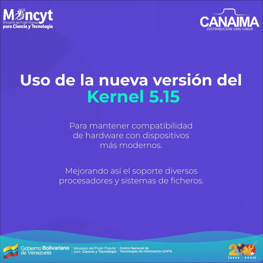 Canaima GNU/Linux llega con su tercera actualización de mantenimiento para la versión #Imawari Conoce todos los detalles ingresando a: canaima.softwarelibre.gob.ve