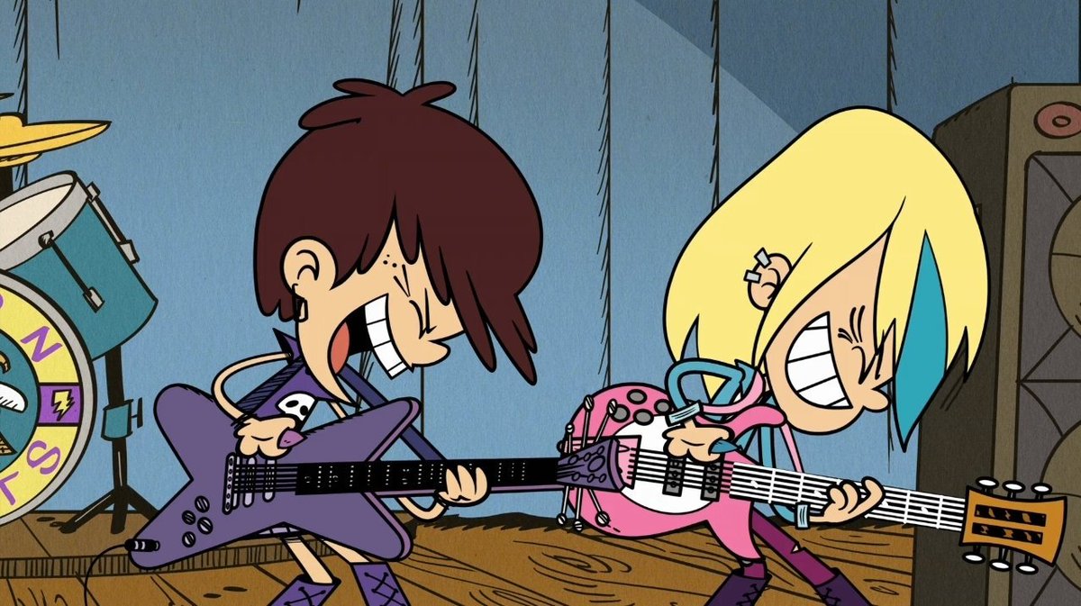 theandyknapp's tweet image. My rocker girls... 🥰🥰🥰 #LunaLoud #SamSharp #TheLoudHouse