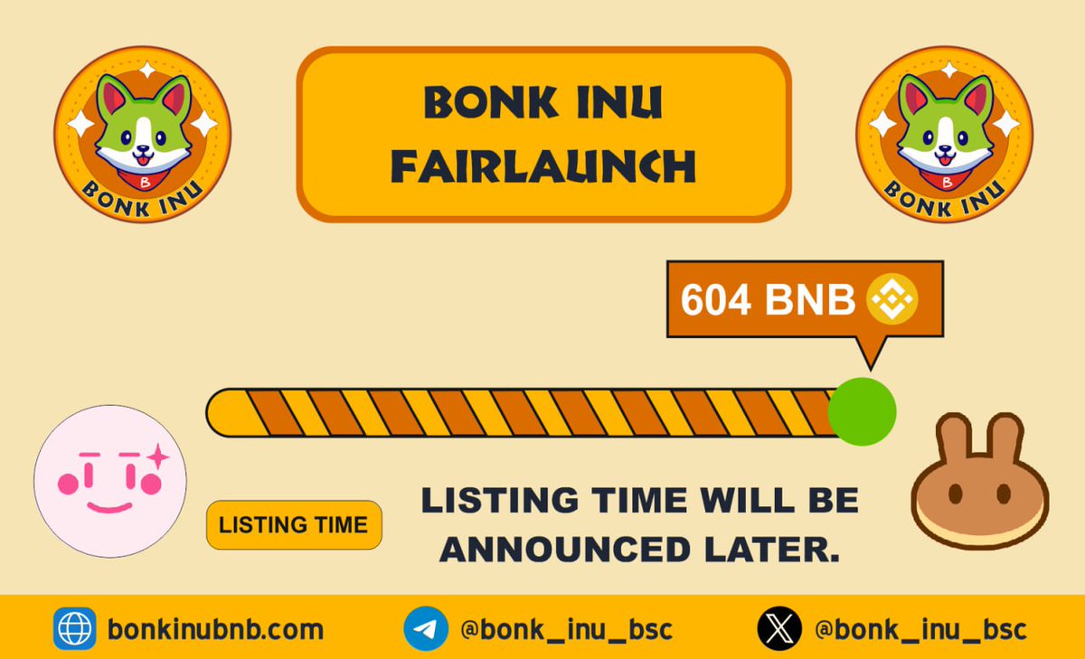 We completed our presale with 604 BNB.We will notify you of the listing time by announcement.We will work on marketing plans with my team and decide on the best things.We have no doubt that we will achieve the best.thank you to the entire community for their support.