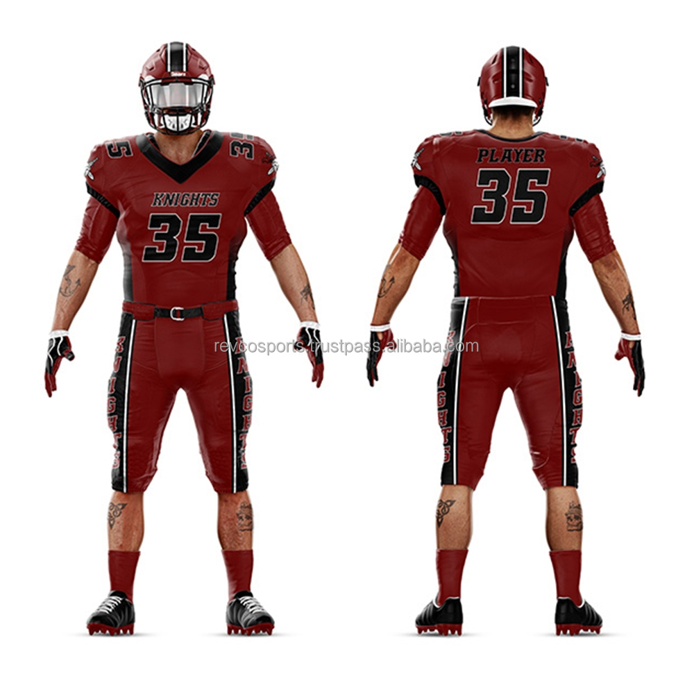 Custom Sublimated Maroon American Football uniform for teams and clubs.

#footballuniform #footballuniforms #rugbyuniform #footballwear #sportsuniforms #americanfootball #footballjersey #nonleaguefootball #american #collegefootball #football #uniform #footballplayer #sports