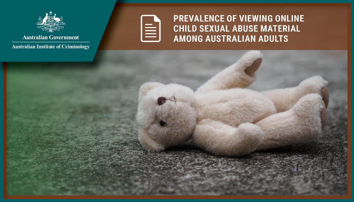 Reports of child sexual abuse material (CSAM) have grown rapidly in recent years.

Our #TrendsAndIssues report released today examines the common demographic characteristics of those who have intentionally viewed #CSAM in the past year.

bit.ly/3N8Qhpp

#AICResearch
