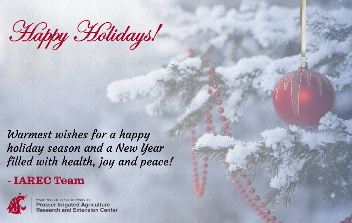 Happy Holidays! Warmest wishes for a happy holiday season and a New Year filled with health, joy and peace! From all of us at IAREC