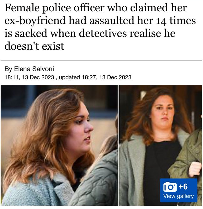 'Nadia Thurley, 29, made 14 allegations against her 'fictional' ex Dan Jones. It led to police wasting 'extensive' resources investigating the supposed crimes.' Source : Daily Mail dailymail.co.uk/news/article-1…