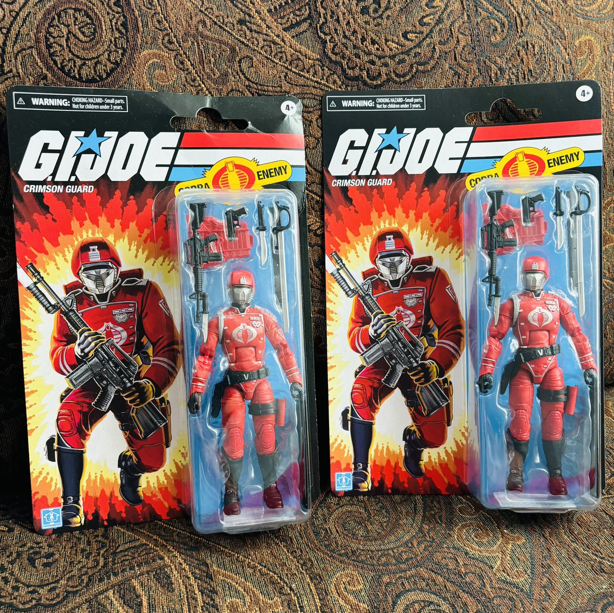 Y’all are probably tired of pics of me so here’s some Crimson Guardsmen! I can’t have just 1.  #actionfigure #actionfigures #toy #toys #toycollector #toycollectors #femalecollector #crimsonguard #gijoe #cobra