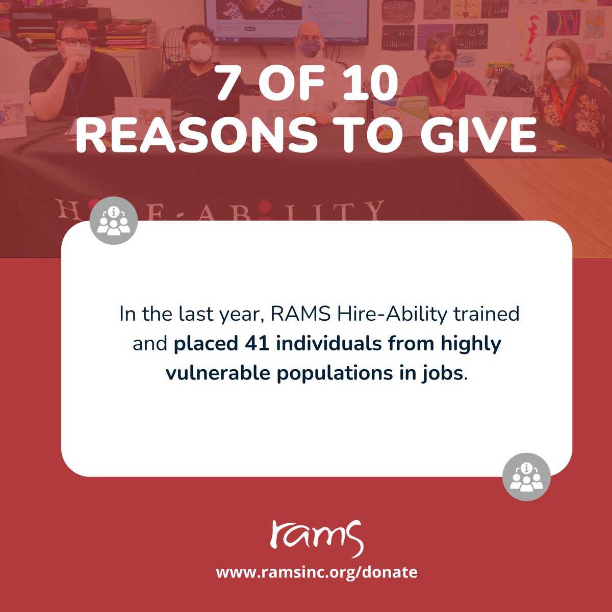 Day 7 of 10 Reasons to Give to RAMS: We recognize the importance of vocational training & job placement to the overall wellness of local communities. Help fund the financial stability of the SF communities in most need: ramsinc.org/donate