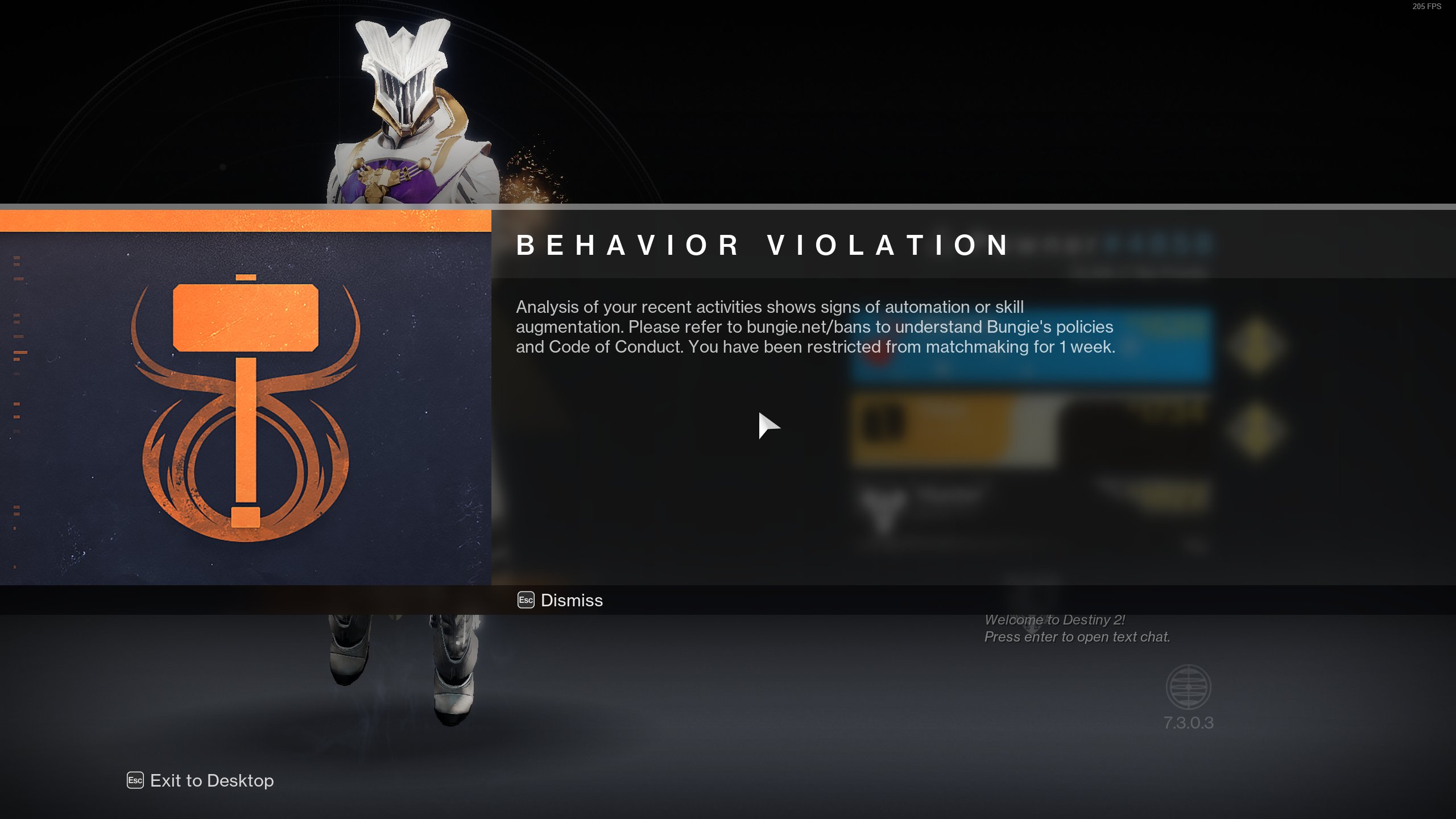 Powner on X: “Hey @Destiny2Team, got this pop up today and wanted 