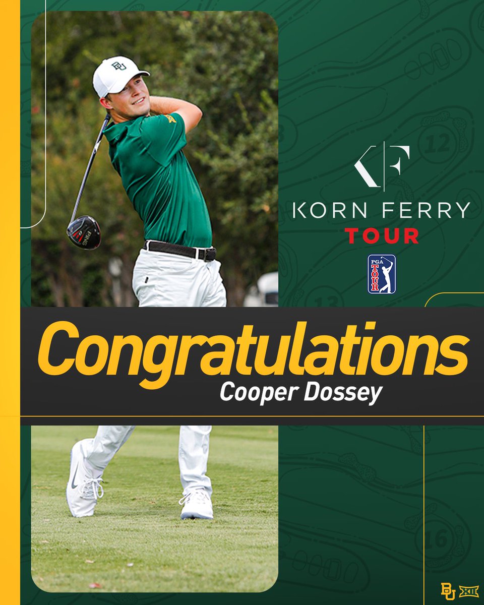 Tour. Player. 👊 Cooper left no doubt with an impressive final round 6️⃣7️⃣ to earn @KornFerryTour status for next year! Congratulations @Cdosseygolf, and go SicEm this season! #SicEm🐻⛳️🏌️