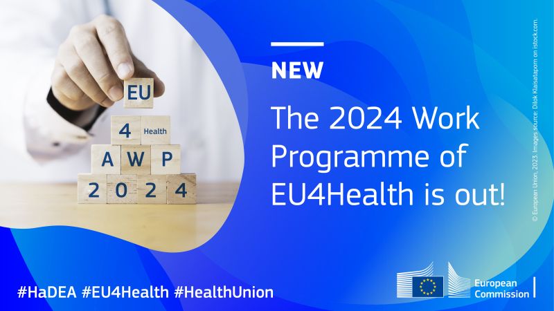Now that the new year has started, be reminded about the opportunities #EU4Health offers you in 2024: 🔴 Crisis preparedness: €485M 🔴 Health promotion: € 71M 🔴 Health systems & workforce: € 41M 🔴 Digital: € 25M 🔴 Cancer: € 117M More info: lnkd.in/eyVxCsed