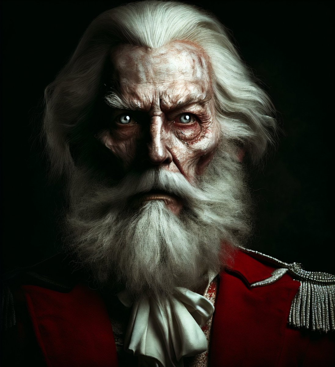 Every 25 years, on Christmas, a wicked Santa emerges, his face a grotesque parody of joy. He feeds on fear, devours the innocent. His laughter, a chilling echo in the night, as children hide, praying to survive his insatiable hunger. #HorrorStory #StephenKingStyle