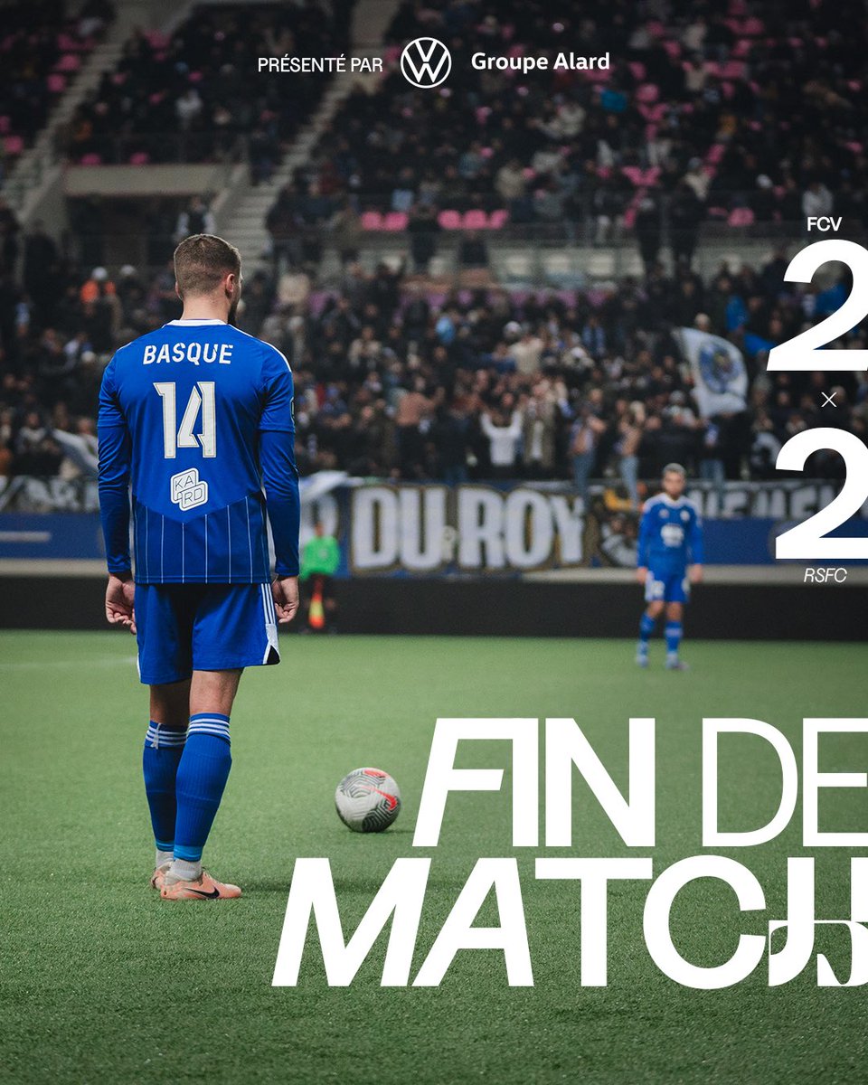 FC_Versailles's tweet photo. 𝗙𝗜𝗡 𝗗𝗨 𝗠𝗔𝗧𝗖𝗛

Match nul 2-2 pour ce dernier match de l’année. 

#FCVRED I #UneSeuleÉquipe https://t.co/6aRygZc3G0
