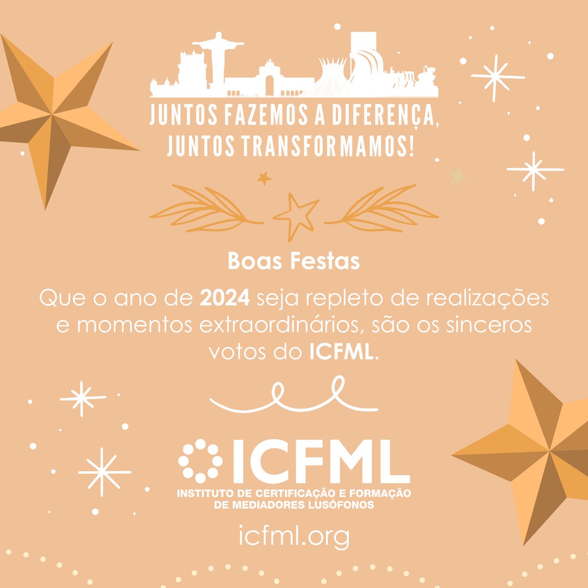 ICFMLMediation's tweet image. Juntos Fazemos e Diferença e Juntos Transformamos! ✨

Boas Festas e um ano de 2024 repleto de luz e alegrias. Esses são os votos da equipe ICFML!

#ICFML #juntosfazemosadiferenca #desenvolvimentoprofissional #mediacaodeconflitos #Natal
