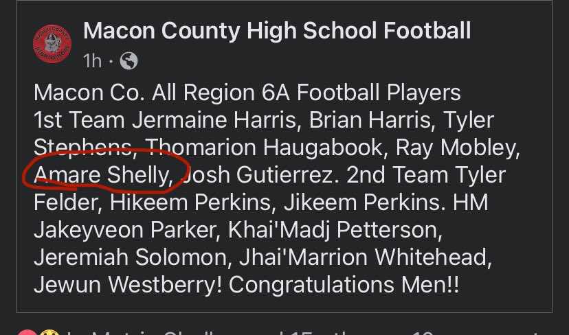 Proud to be named apart of the All Region 6A 1st Team Players #stillgrinding
