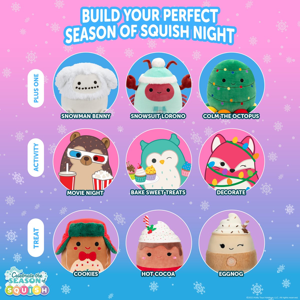 Cozy nights with #Squishmallows >>> How would you spend a perfect night in during the #SeasonOfSquish? 🥰❄️ #SquishmallowsSquad