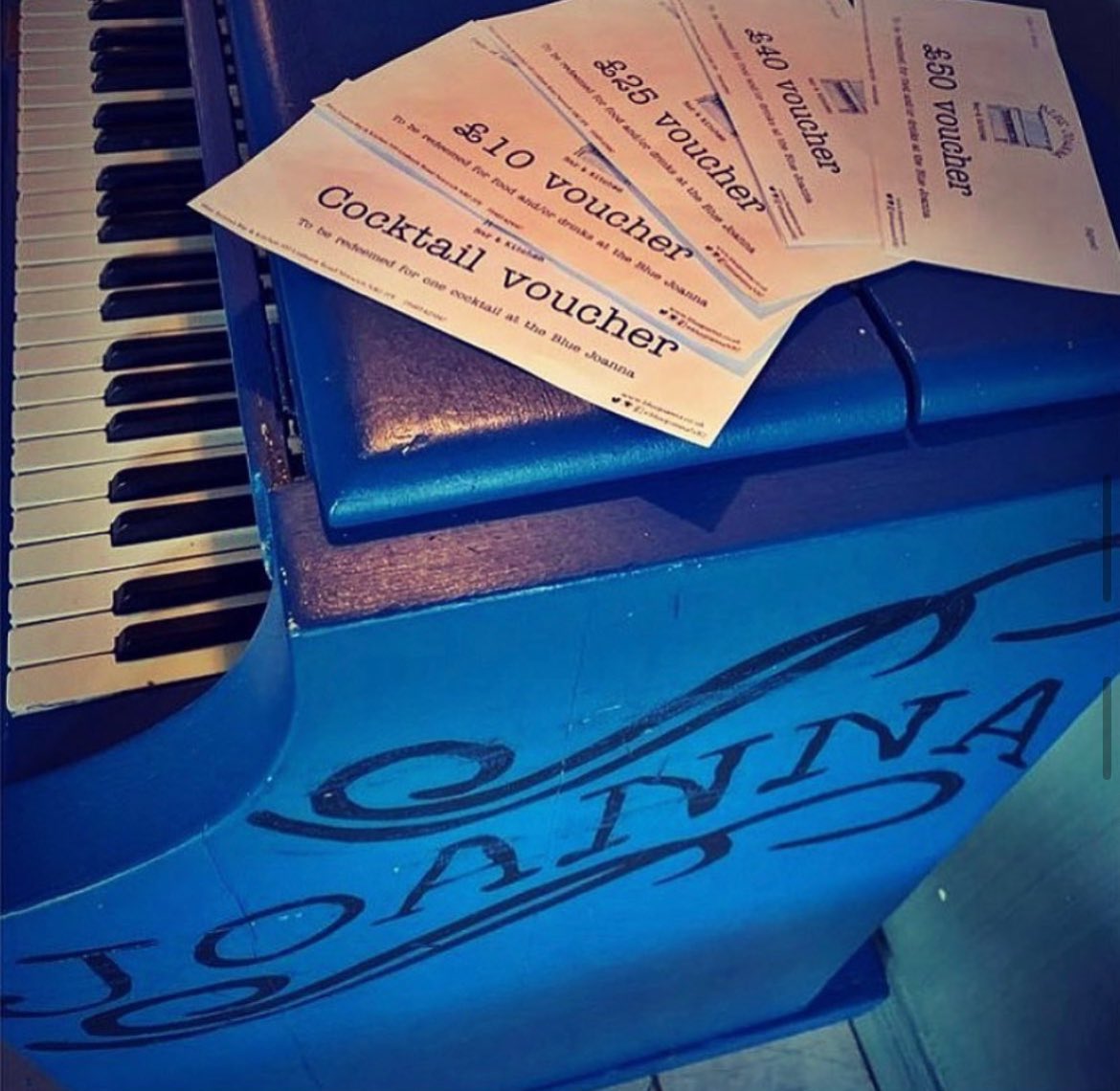 Apologies for this one …. There was a young man from Norwich For presents at Christmas he’d forage I said “don’t be a sloucher.. A Blue Joanna voucher.. Is better than treacle with porridge” Blue Joanna Vouchers now available. #bluejoannavouchers 💙🎹