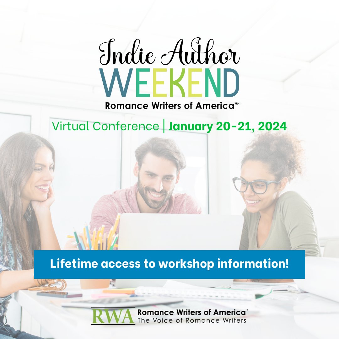 This two-day conference will support both beginner and experienced authors level up in their career and provide insight into self-publication. Apply at rwa.org/Online/Events/… Scholarship opportunities are also available: surveymonkey.com/r/RWAIndieAuth….