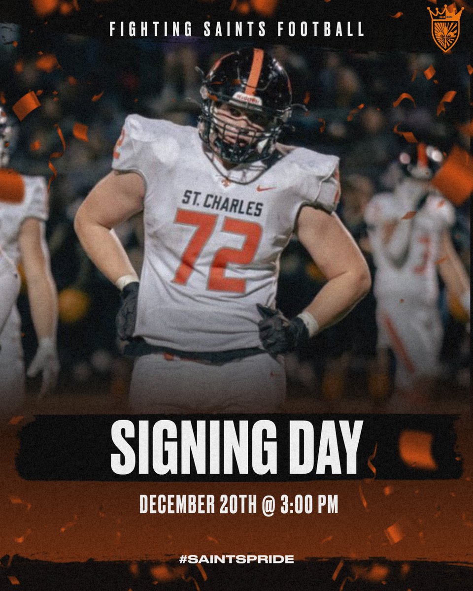St. Charles East Football (@stcefootball) on Twitter photo Join us in the weight room this Wednesday, December 20th, at 3:00 PM as we celebrate <a href="/BoMac24/">Bodey McCaslin</a>'s Signing Day. #SaintsPride⚜️<a href="/CoachPossley/">Nolan Possley</a> Join us in the weight room this Wednesday, December 20th, at 3:00 PM as we celebrate <a href="/BoMac24/">Bodey McCaslin</a>'s Signing Day. #SaintsPride⚜️<a href="/CoachPossley/">Nolan Possley</a>