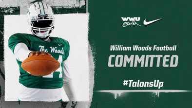 Blessed to say that I am committed to Williams wood’s university #talonsup 🦉 @CoachJulianM