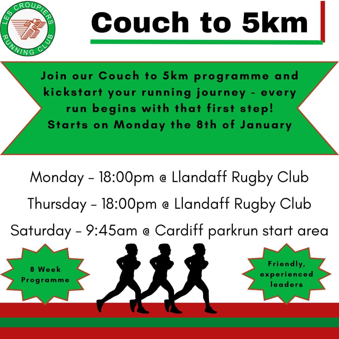 We are restarting our Couch to 5km programme on the 8th of Jan 2024! Anyone welcome! Please share!