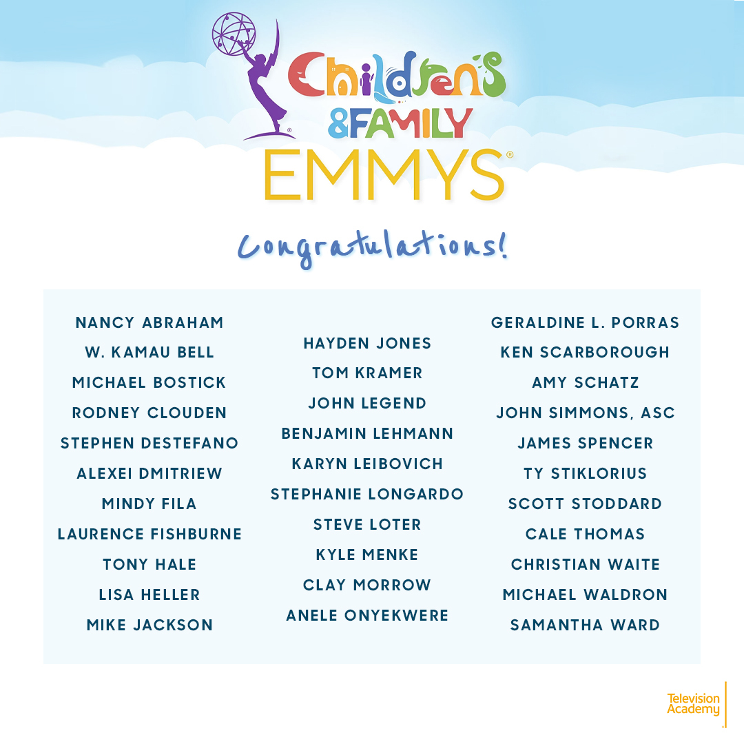 Congratulations to these previous #Emmy winners on their achievements at the 2nd Annual Children's and Family Emmy Awards! 🎉 #ChildrensEmmys #TelevisionAcademy