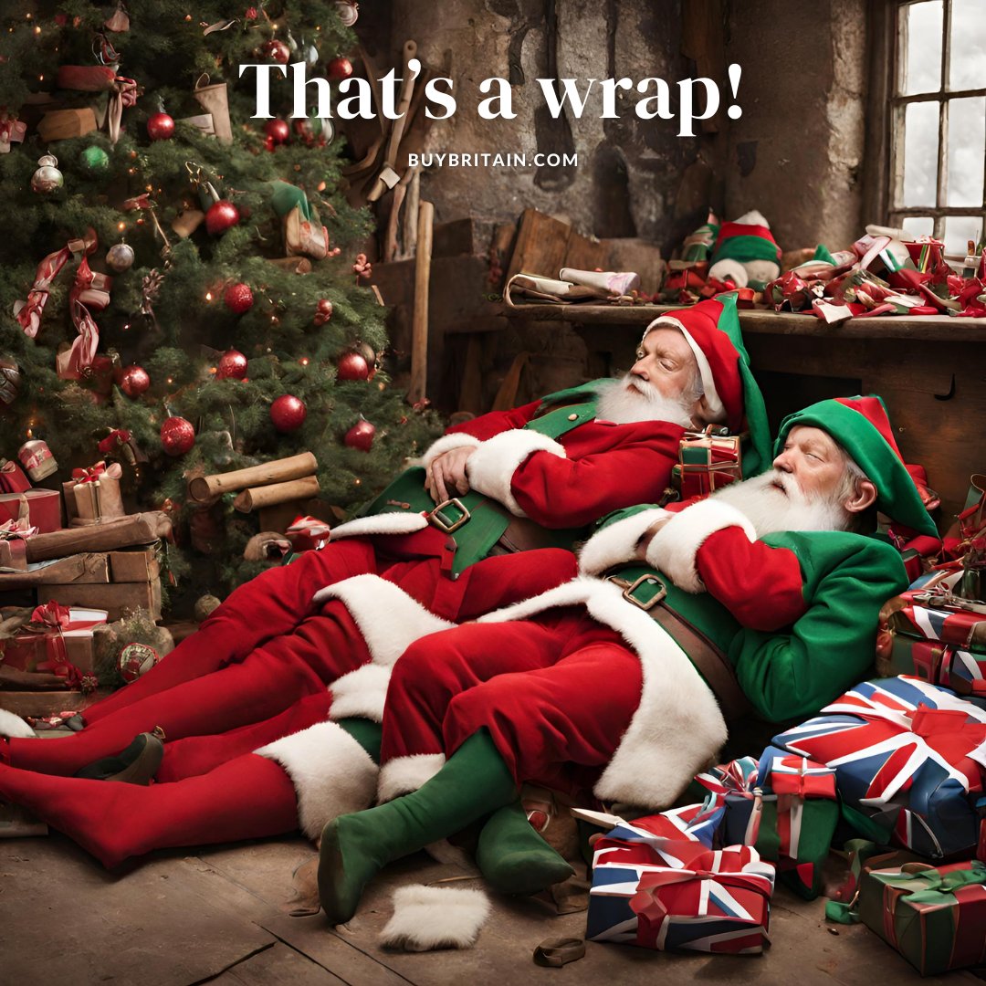 Well folks, that’s pretty much it for another #BritishMadeChristmas - it’s been a busy one! Of course we're always open but don't expect now deliveries before Christmas #MerryChristmas 🎄 🛍🎁 👉 buybritain.com #firsttmaster #buybritishmade
