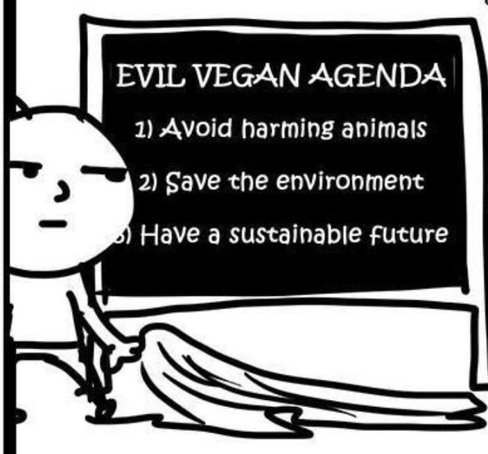 S_Catsgotmyback's tweet image. Beware the evil #vegan agenda 😈
