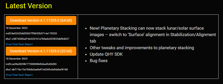 tahiti_express's tweet image. 最新版の #SharpCap 4.1.11529.0、太陽や月のスタックができるんだ、、、
やってみたいけどここ数日天気が悪そう。

sharpcap.co.uk/sharpcap/downl…